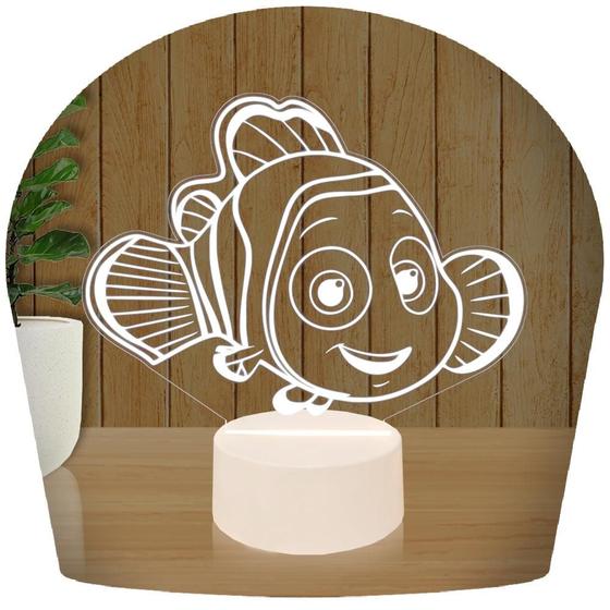 Imagem de Luminária Led 3d  Procurando Nemo   Abajur