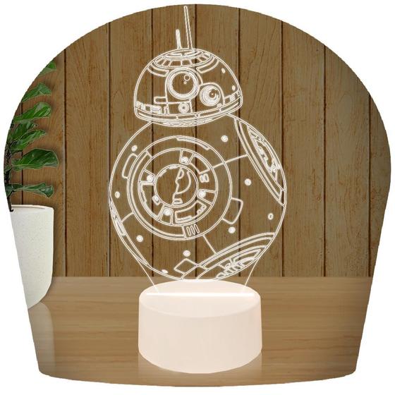 Imagem de Luminária Led 3D Star Wars Bb-8