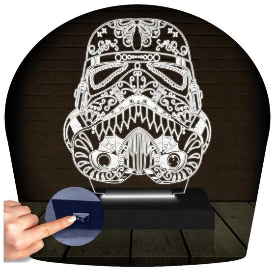 Imagem de Luminária Led 3D Star Wars Stormtrooper 2  Presente Criativo Decoração