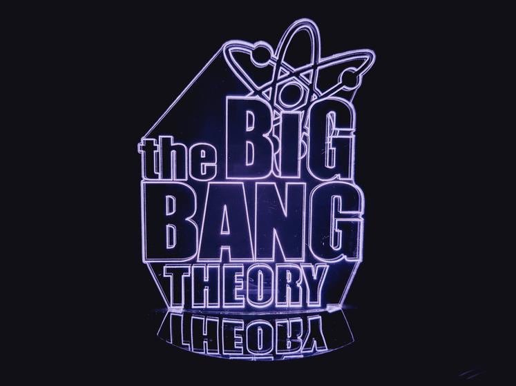Imagem de Luminária Led 3d The Big Bang Theory Bazinga Nerd Série Geek
