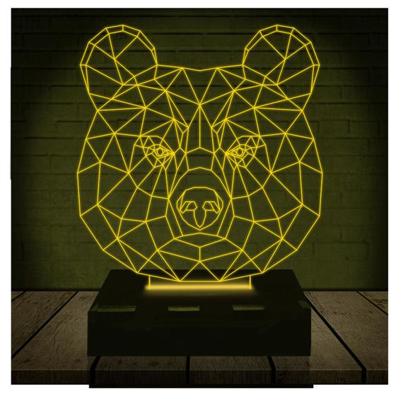 Imagem de Luminária Led 3d  Ursinho Urso Abajur  8