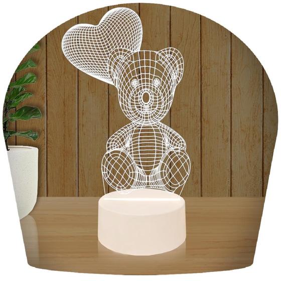 Imagem de Luminária Led 3D Ursinho Urso1