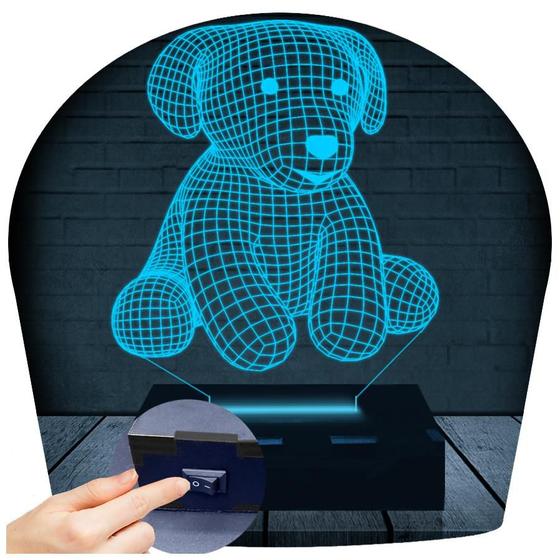 Imagem de Luminária Led 3D Ursinho Urso3