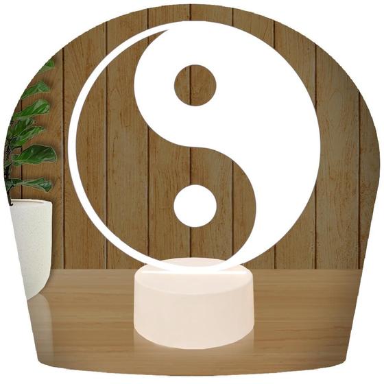 Imagem de Luminária Led 3d  Yin Yang  Abajur