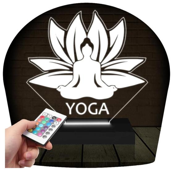 Imagem de Luminária Led 3d  Yoga Abajur Presente Criativo Decoração
