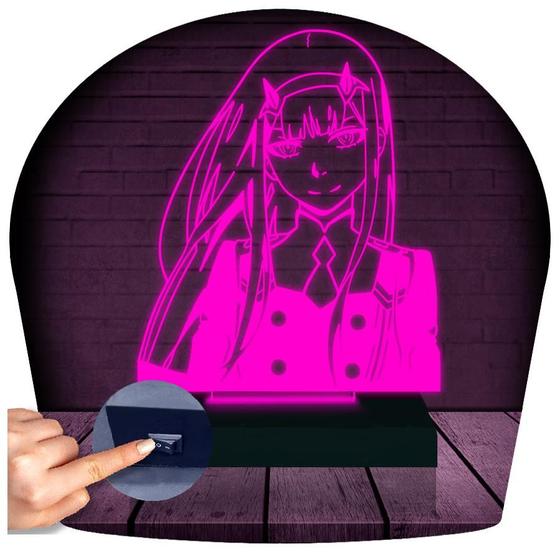 Luminária Led 3D Zero Two Darling in the Franxx Presente Criativo ...