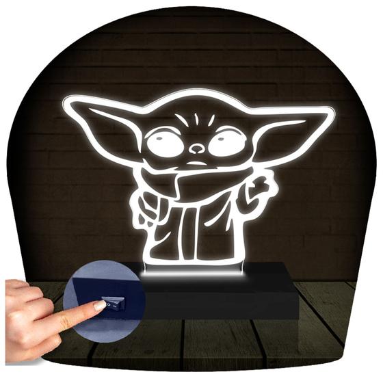 Imagem de Luminária Led Abajur  3D  Baby Yoda Star Wars