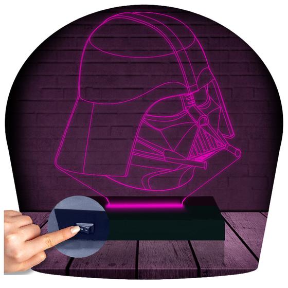 Imagem de Luminária Led Abajur  3D  Darth Vader Star Wars 2