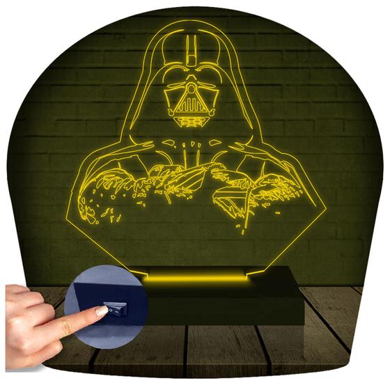 Imagem de Luminária Led Abajur  3D  Darth Vader Star Wars