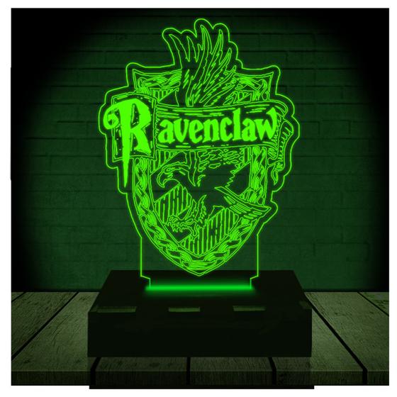 Luminária Led Abajur 3D Harry Potter Corvinal Menor preço em Luminária Led Abajur 3D Harry Potter Corvinal