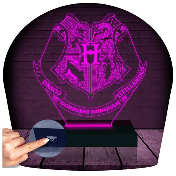 Imagem de Luminária Led Abajur  3D  Harry Potter Hogwarts