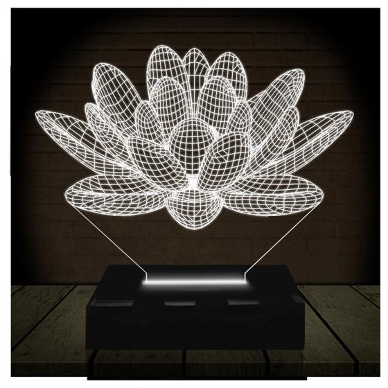 Imagem de Luminária Led Abajur  3D  Planta