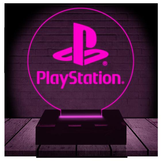 Imagem de Luminária Led Abajur  3D  PlayStation 2