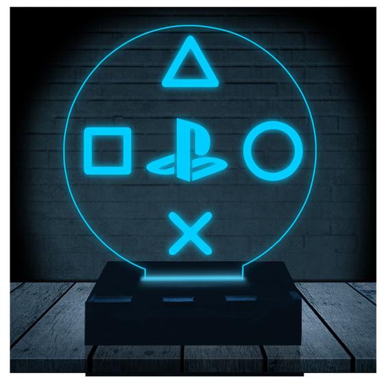 Imagem de Luminária Led Abajur  3D  PlayStation