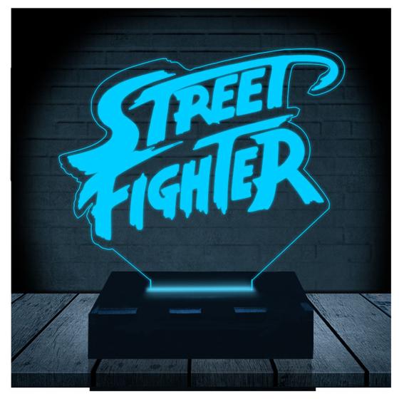 Imagem de Luminária Led Abajur  3D  Street Fighter