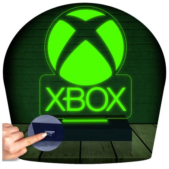 Imagem de Luminária Led Abajur  3D  Xbox