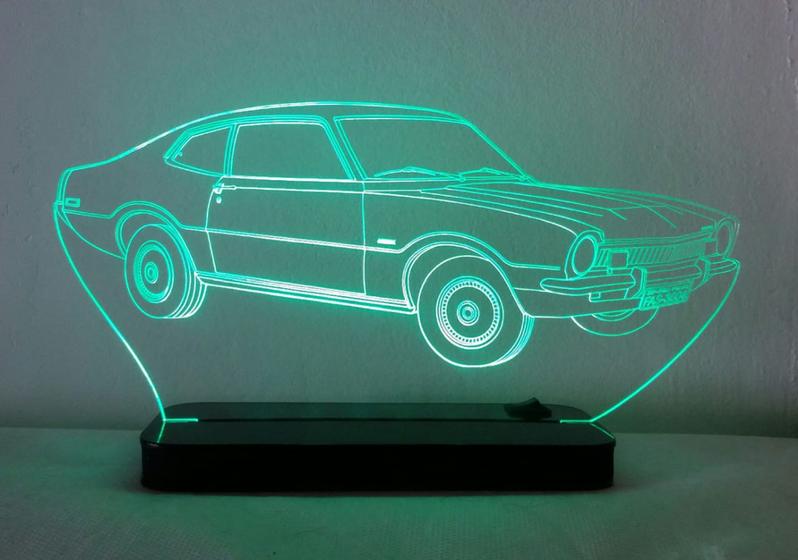Luminária Led Abajur de Mesa em Acrílico Ford Maverick Tam GRANDE