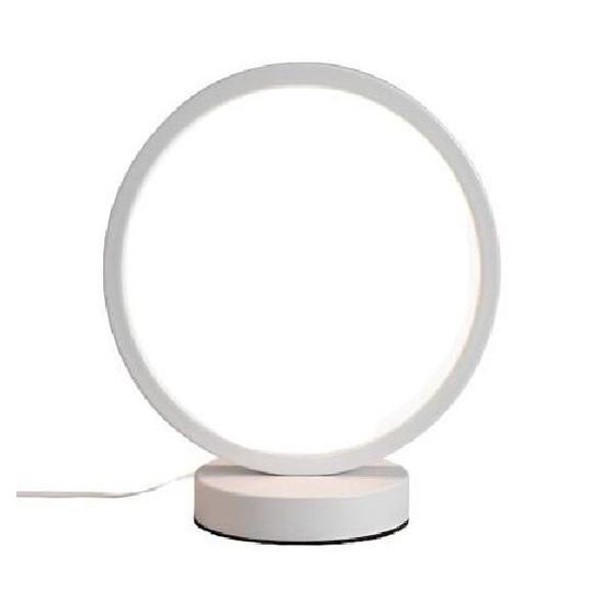 Imagem de Luminaria led de mesa anel com base 18cm - oikos branco