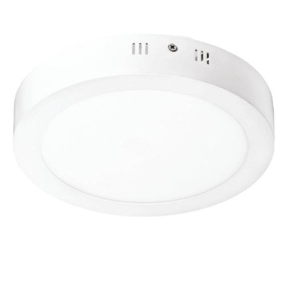 Imagem de Luminária Led De Teto Sobrepor Embutir Quadrado Redondo 3000k 4000k 6500K 12W 18W 24W Branco Preto Bivolt