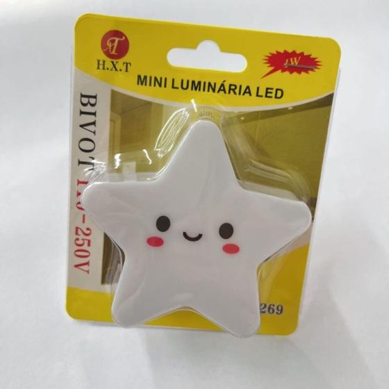 Imagem de Luminária Led De Tomada Estrela Infantil Diversa Cores