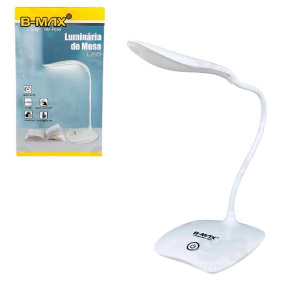 Imagem de Luminária Led Flexível Recarregável Sem Fio BM-F984 B-MAX