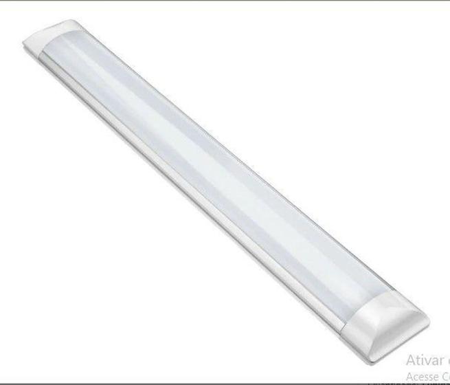 Imagem de Luminaria Led Linear Sobrepor 1,20cm 40W Bc Frio Slim Qualit - Qualitronix