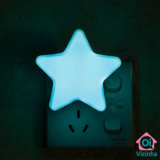 Luminária Led Luz Noturna Abajur de Tomada Infantil Colorida Oi