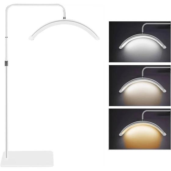 Imagem de Luminária Led Meia Lua Com Suporte 360º 5600k 3 Cores Bivolt