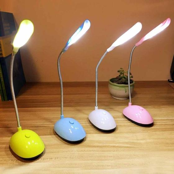 Imagem de Luminaria Led Mesa Moderna Flexivel Sem Fio Mini Luz c Botão