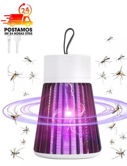 Imagem de Luminária Led Mosquiteiro Lâmpada Elétrica Mata-Mosquitos Luz UV Armadilha Insetos Repelente Dengue