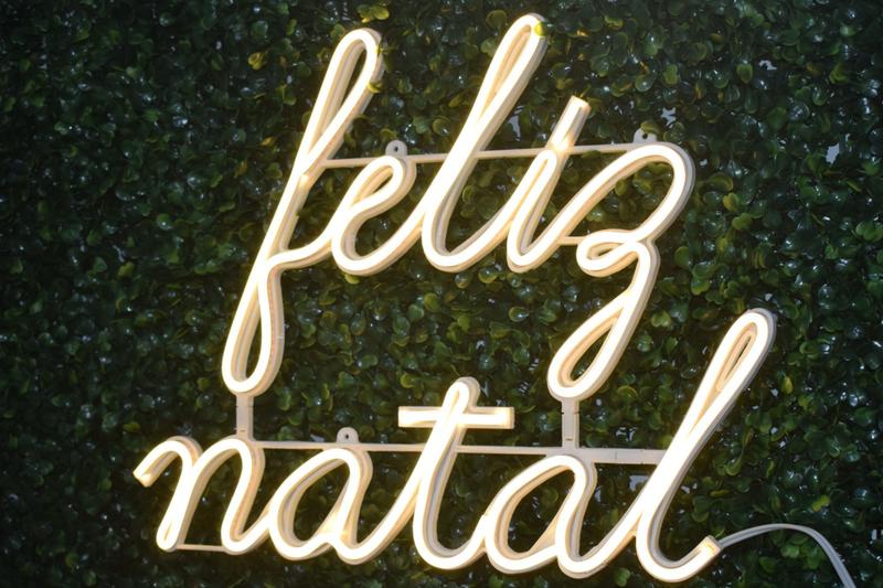 Imagem de Luminária Led neon - feliz natal - com 3 efeitos de luz