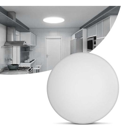 Luminária Led Plafon 32w Borda Infinita 2 em 1 Branco Quente 3000k
