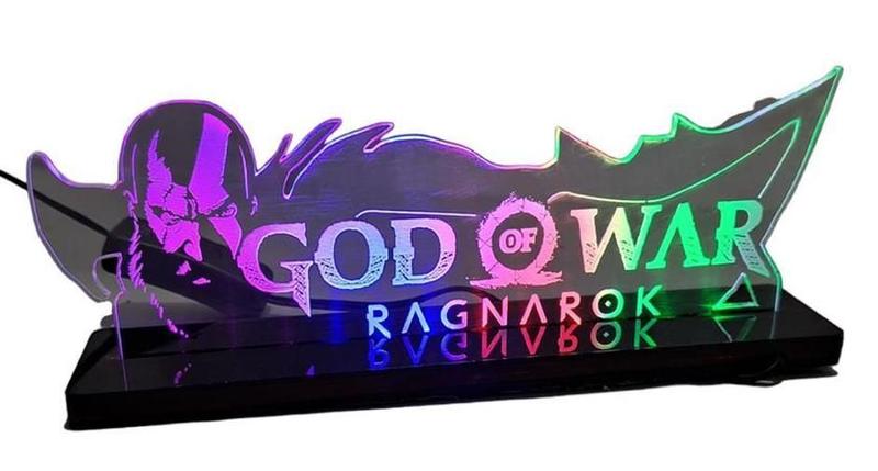 Imagem de Luminária Led Rgb Abajur Geek God Of War Coleção Presente