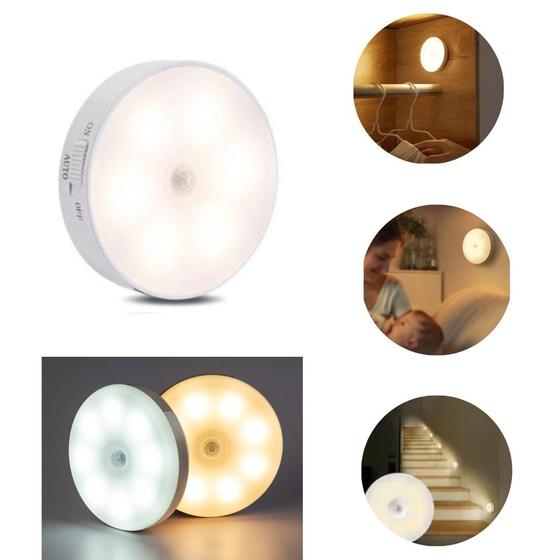Imagem de Luminária Led Sem Fio Sensor Presença Bateria Recarregável