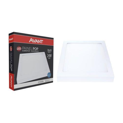 Luminaria led sobrepor avant quadrada 30cm 24w 6500k bivolt Luminária Magazine Luiza