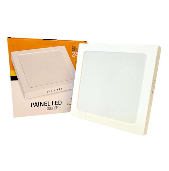 Imagem de Luminária Led Sobrepor Quadrado 22x22cm 24W