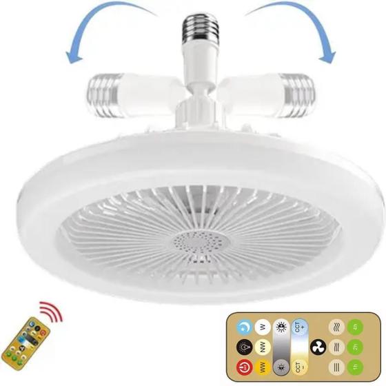 Imagem de Luminária LED Teto com Ventilador E27 36W, Para Um Clima Agradável