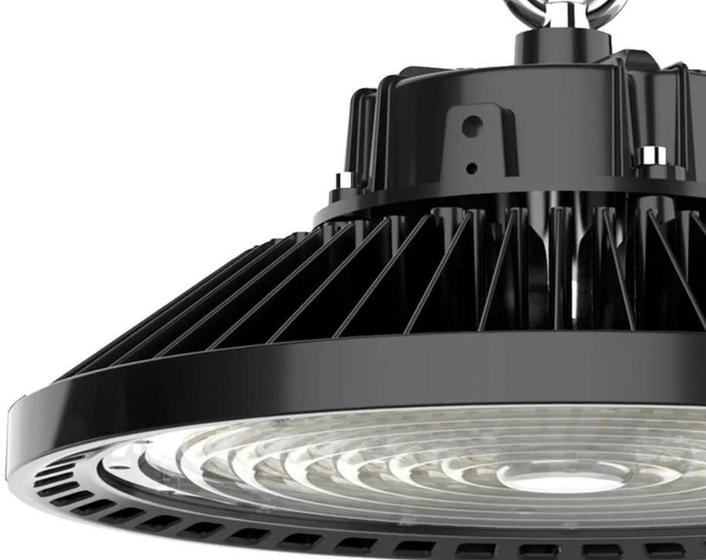 Luminaria Led Ufo 100W Industrial High Bay 6500K Preto Ip66 Smart