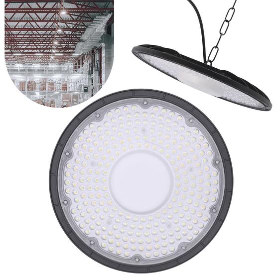 Luminária Led Ufo 300w Slim Ip67 Galpão Bivolt Frio 6500k RY