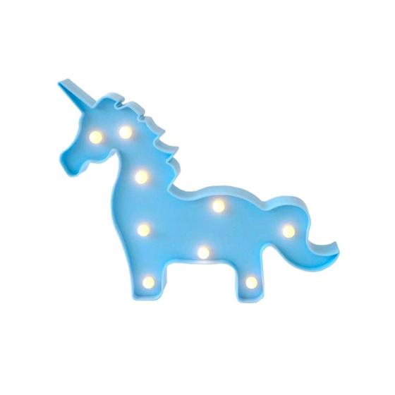 Luminária LED Unicórnio Luz para Decoração Parede Infantil Impo