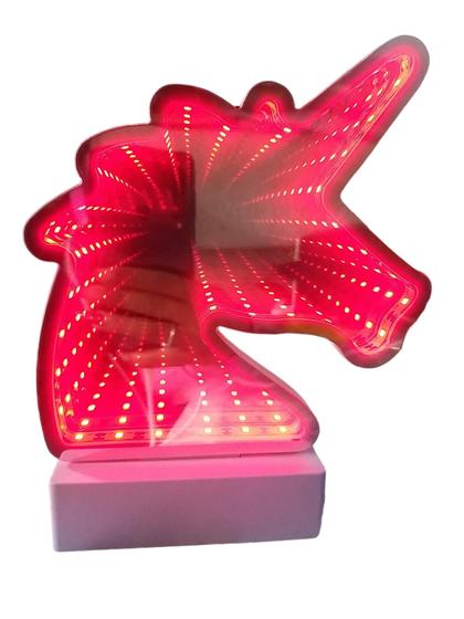 Imagem de Luminária Led Unicórnio vermelho 20CM