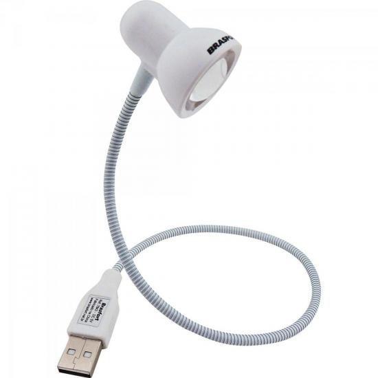 Imagem de Luminária LED USB Branca BRASFORT
