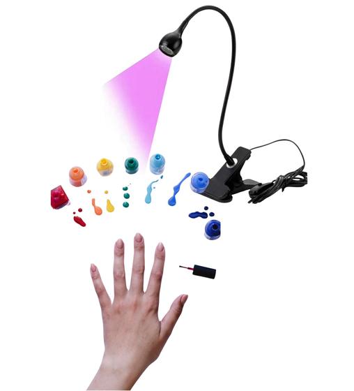 Imagem de Luminaria Led Uv Clip Lanterna P/ Secagem Unhas Tips De Gel