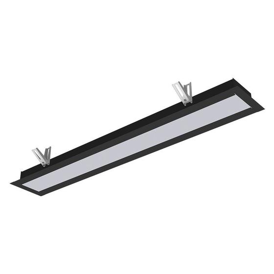 Imagem de Luminária LED Vetor 110 Linear Embutir Preto 35W - Taschibra