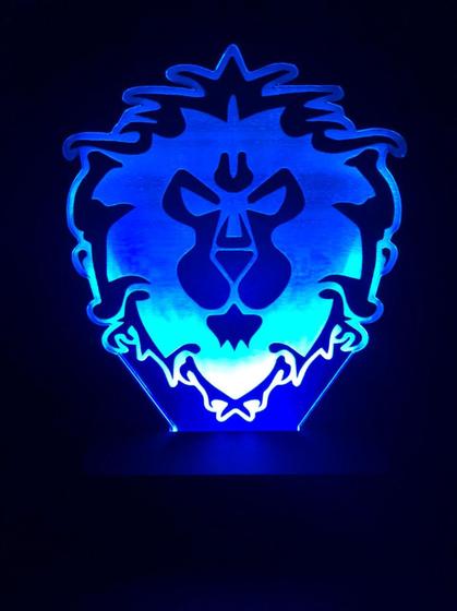 Imagem de Luminaria Led, World Of Warcraft, Jogo, Aliança, 16 Cores, Abajur, Decoração