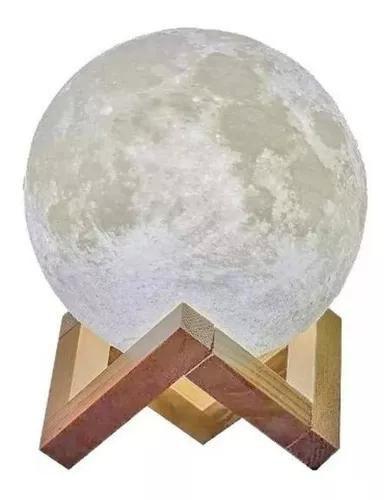 Imagem de Luminaria Lua Cheia 3D Abajur Touch RGB Decoracao USB LED LUA