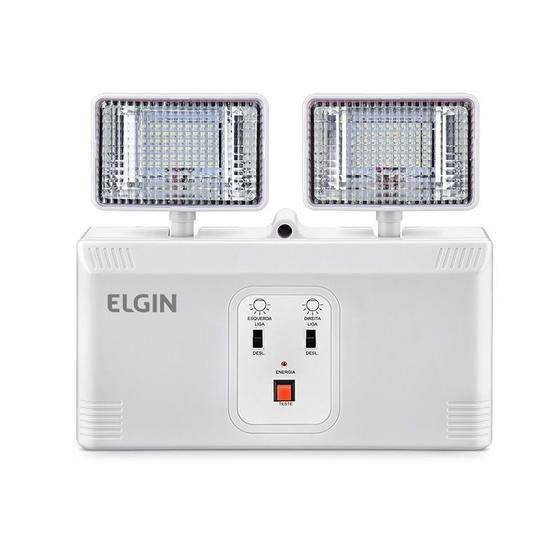 Luminária Luz De Emergência Led 2000 Lumens 2 Faróis Elgin