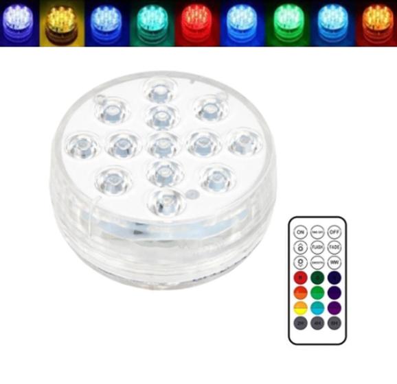 Imagem de Luminária Luz de LED Controle Rgb Impermeável Piscinas Baldes de Gelo Hidro