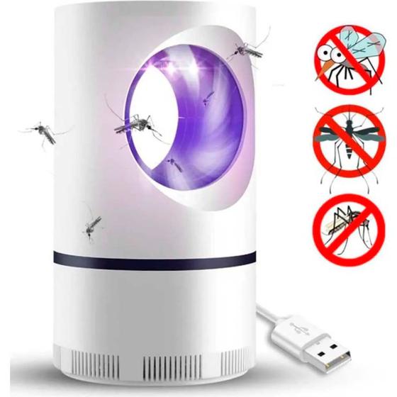 Imagem de Luminária Mata Mosquito LED Armadilha Noturna USB Bivolt