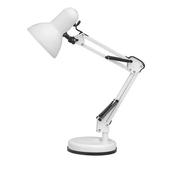 Luminaria Mesa Articulada Escritorio regulavel Leitura Base metal Articulavel Branca Menor preço em Luminaria Mesa Articulada Escritorio regulavel Leitura Base metal Articulavel Branca